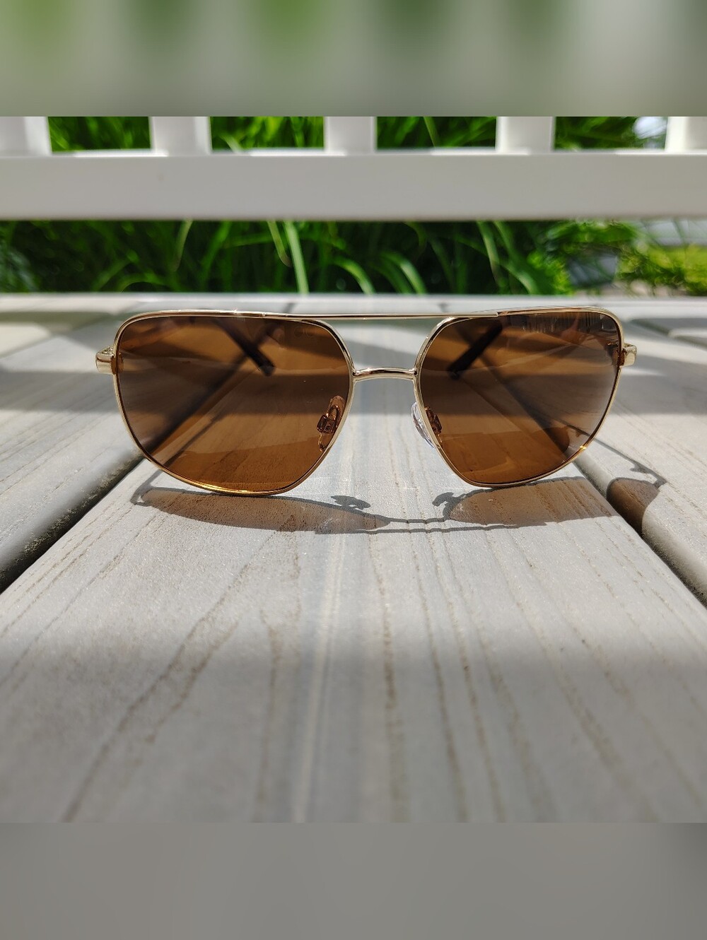 Gold Frame Brown Lens Women's Sunglasses